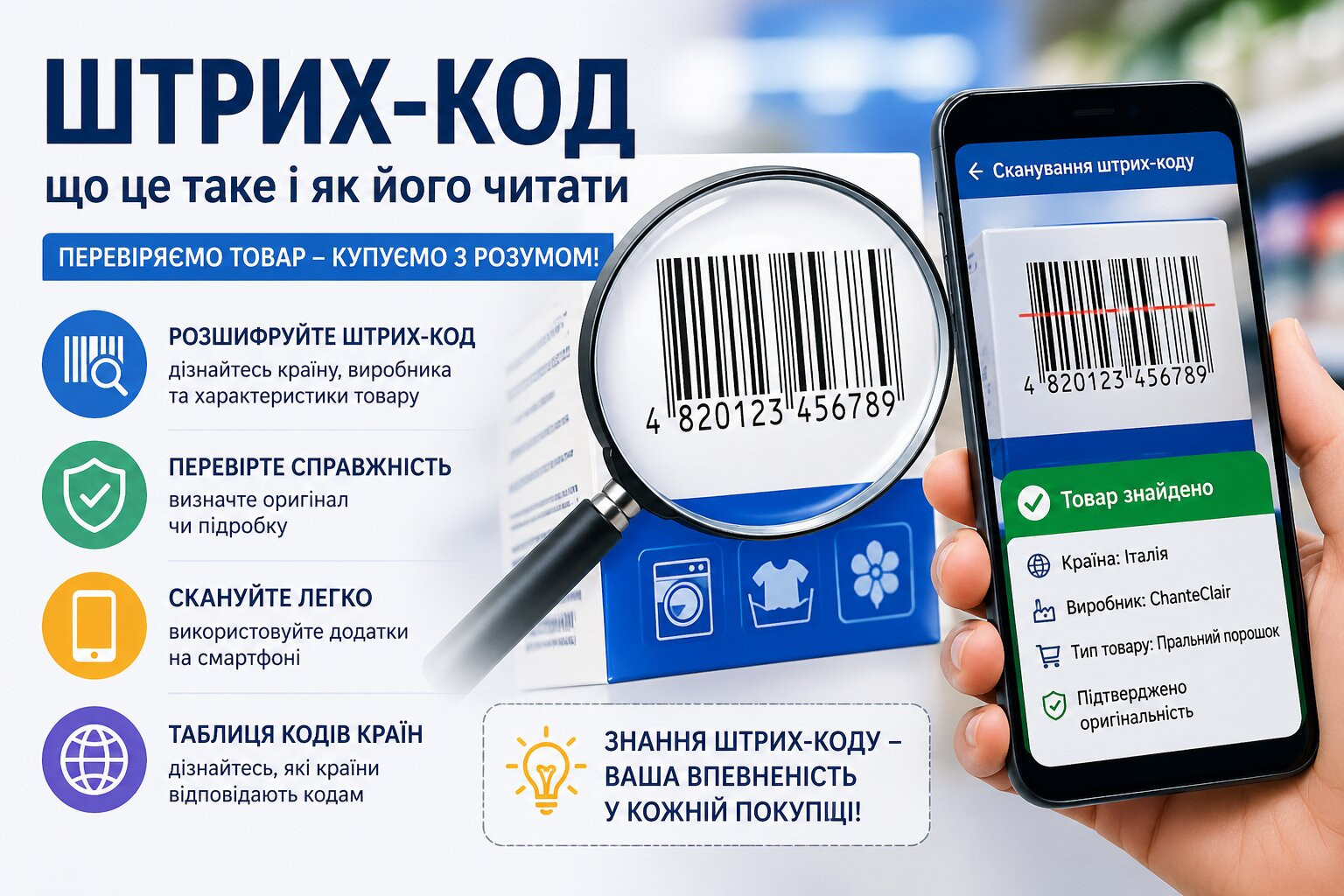 Штрих-код: як перевірити товар і контрольну цифру