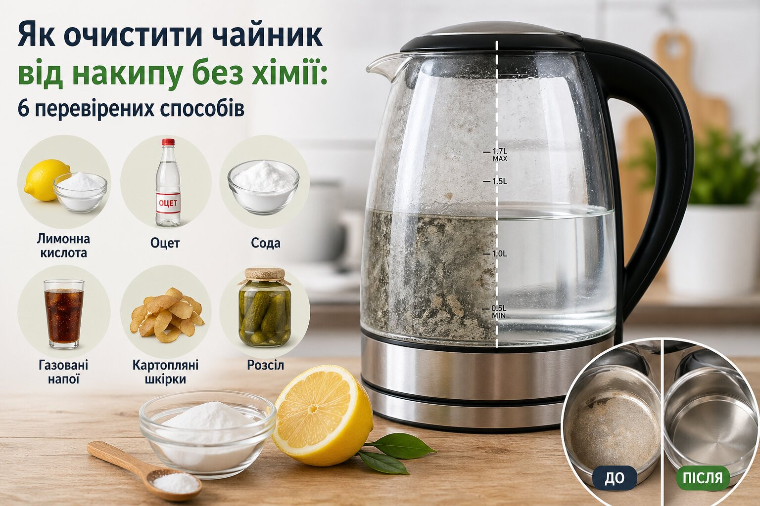 Как избавиться от накипи в чайнике без химии: 6 проверенных методов