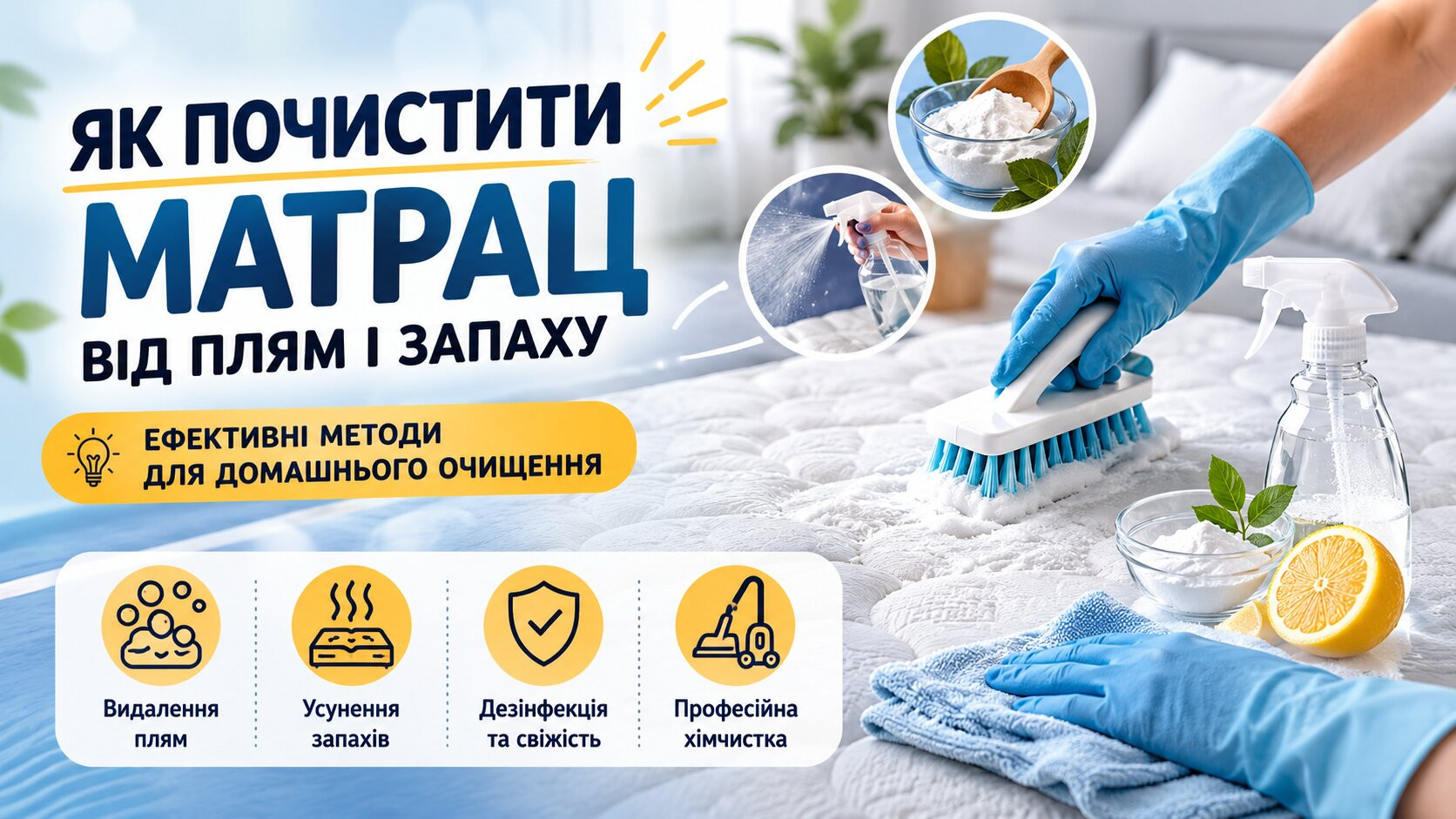 Как почистить матрас от пятен и запаха