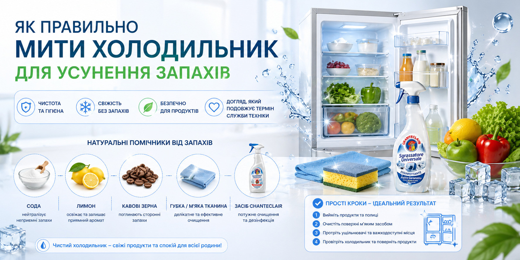 Як правильно мити холодильник, щоб усунути запах Як правильно мити холодильник, щоб усунути запах