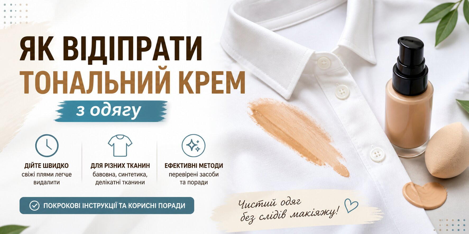 Как отстирать тональный крем с одежды